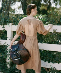 Town Clothes Quince Dress Camel Linen