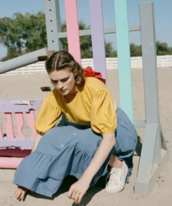 Town Clothes Rosa Skirt Sapphire Silk Skirts