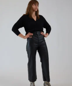 Apiece Apart Monterey Leather Pant Black