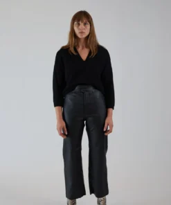 Apiece Apart Monterey Leather Pant Black