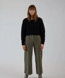 First Rite Cargo Trouser Olive Herringbone