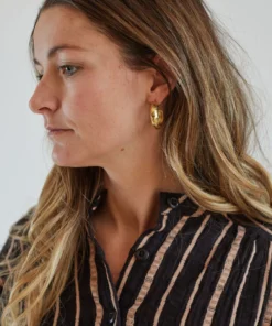 Leigh Miller Marbelized Hoop Brass Jewelry