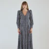 Mr. Larkin Penny Dress Navy Plaid