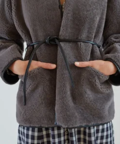 Rachel Comey Herald Coat Charcoal Shearling Outerwear 10 Rachel Comey Herald Coat Charcoal Shearling Outerwear