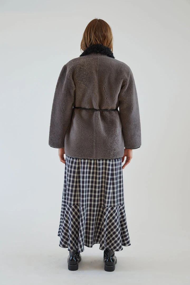 Rachel Comey Herald Coat Charcoal Shearling Outerwear 6 Rachel Comey Herald Coat Charcoal Shearling Outerwear