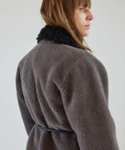Rachel Comey Herald Coat Charcoal Shearling Outerwear 12 Rachel Comey Herald Coat Charcoal Shearling Outerwear