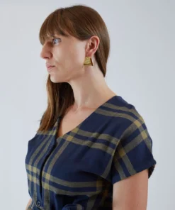 Modern Weaving Jewelry Trapezoid Hinge Earring