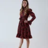 Batsheva Prairie Dress Red Grape Dresses