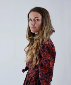 Batsheva Prairie Dress Red Grape Dresses