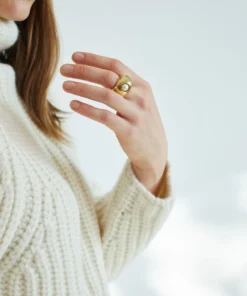 Leigh Miller Pearl Roller Ring Brass