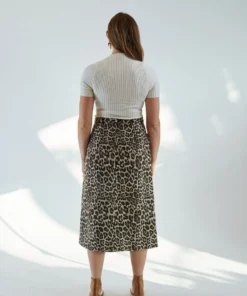 No.6 Skirts Sylvia Skirt Leopard Chenille