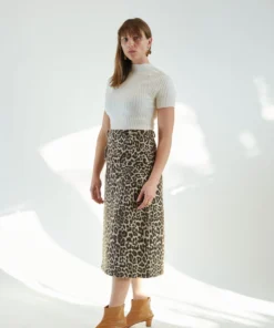 No.6 Skirts Sylvia Skirt Leopard Chenille