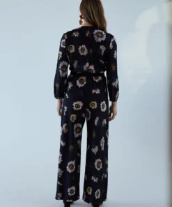 No.6 August Wrap Jumpsuit Black Autumn Daisy Jumpsuits
