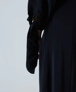 Natalie Martin Dresses Danika Long Sleeve Dress Black Silk