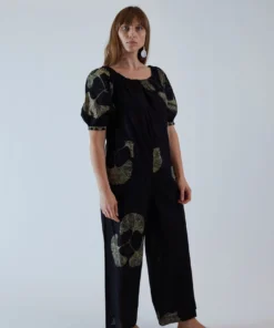 Natalie Martin Sasha Jumpsuit Black Fan Batik Jumpsuits
