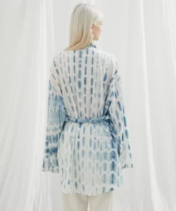 Nanushka Keiko Shirt Dress Bio Indigo