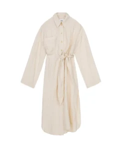 Nanushka Mona Shirt Dress Creme Dresses