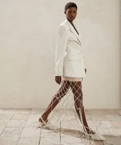 Nanushka Blair Fitted Blazer Off White