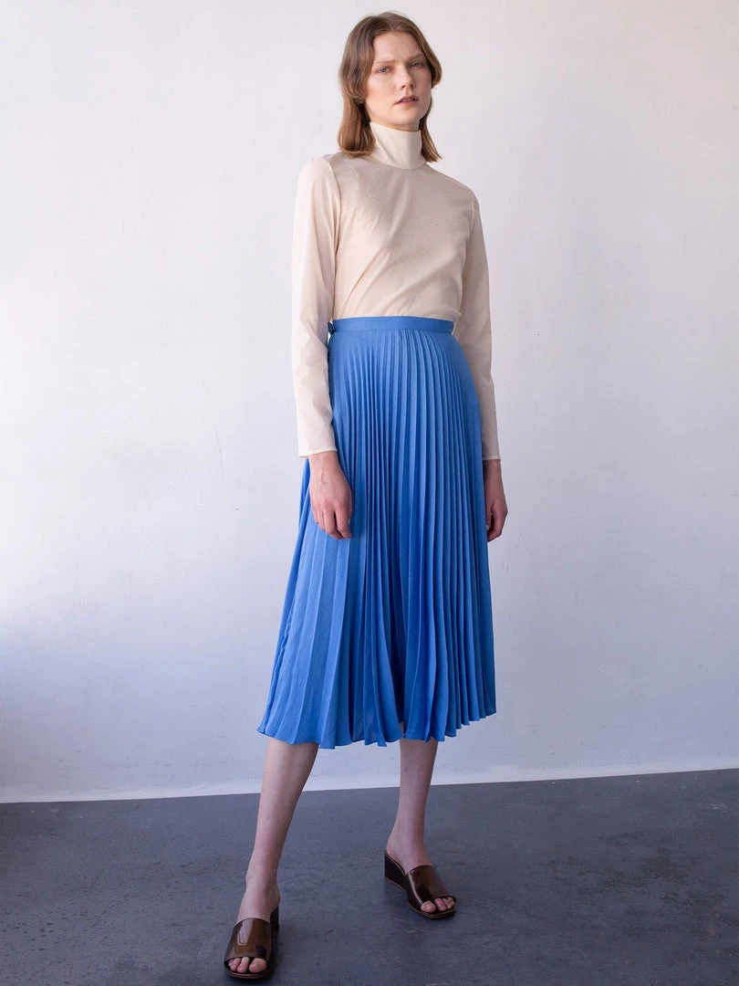 Shaina Mote Skirts Aster Skirt Antique Blue Satin 3 Shaina Mote Skirts Aster Skirt Antique Blue Satin