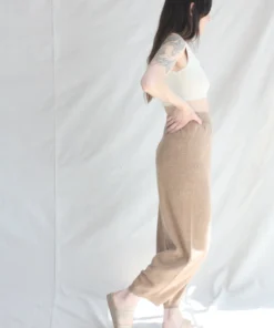 Cordera Soft Cotton Knit Pants Nougat New Arrivals