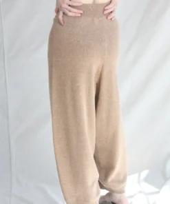 Cordera Soft Cotton Knit Pants Nougat New Arrivals