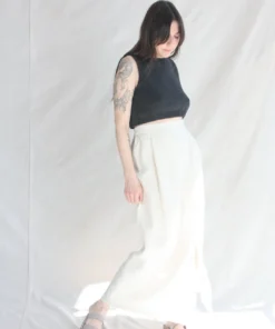 Cordera New Arrivals Linen Long Skirt Natural