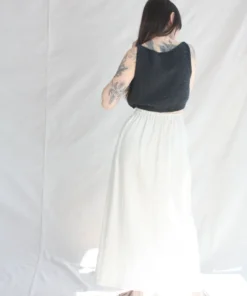 Cordera New Arrivals Linen Long Skirt Natural