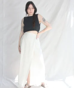 Cordera New Arrivals Linen Long Skirt Natural