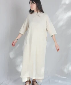 Lauren Manoogian Facil Crewneck Dress Ecru Flax Sale