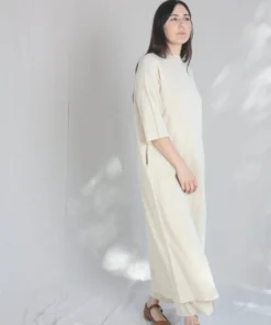 Lauren Manoogian Facil Crewneck Dress Ecru Flax Sale