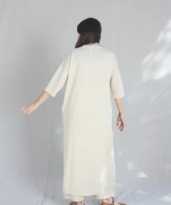 Lauren Manoogian Facil Crewneck Dress Ecru Flax Sale