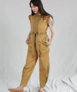 Ulla Johnson Valentine Jumpsuit Fatigue Patchwork