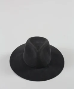 Brookes Boswell Wakefield Charcoal Velour Fur Felt Grey Accessories