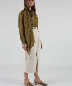 Shaina Mote Shirts And Blouses Shawl Blouse Ochre