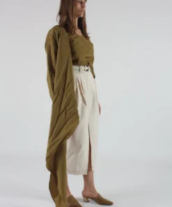 Shaina Mote Shirts And Blouses Shawl Blouse Ochre