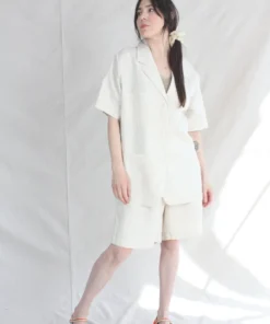 Cordera New Arrivals Linen Blazer Shirt Natural