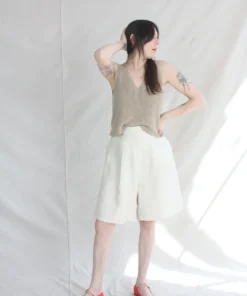 Cordera Linen Tank Top Toasted