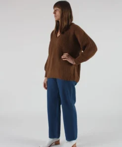 First Rite Sweaters Long V Sweater Ginger