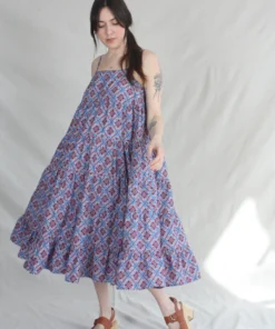 Rachel Comey Mowin Dress Blue Multi New Arrivals