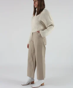 First Rite Cargo Trouser Khaki Herringbone