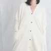 Lauren Manoogian Wide Button Cardigan Natural
