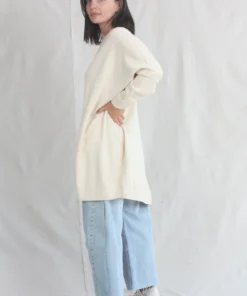 Lauren Manoogian Wide Button Cardigan Natural