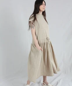 Lauren Manoogian Dresses Low Tier Dress Greige
