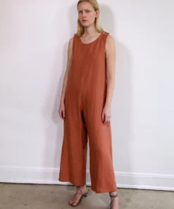 Town Clothes Jumpsuits Big Mac Jumpsuit Clay Linen