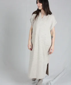 Lauren Manoogian Dresses Collar Caftan Oak Slub