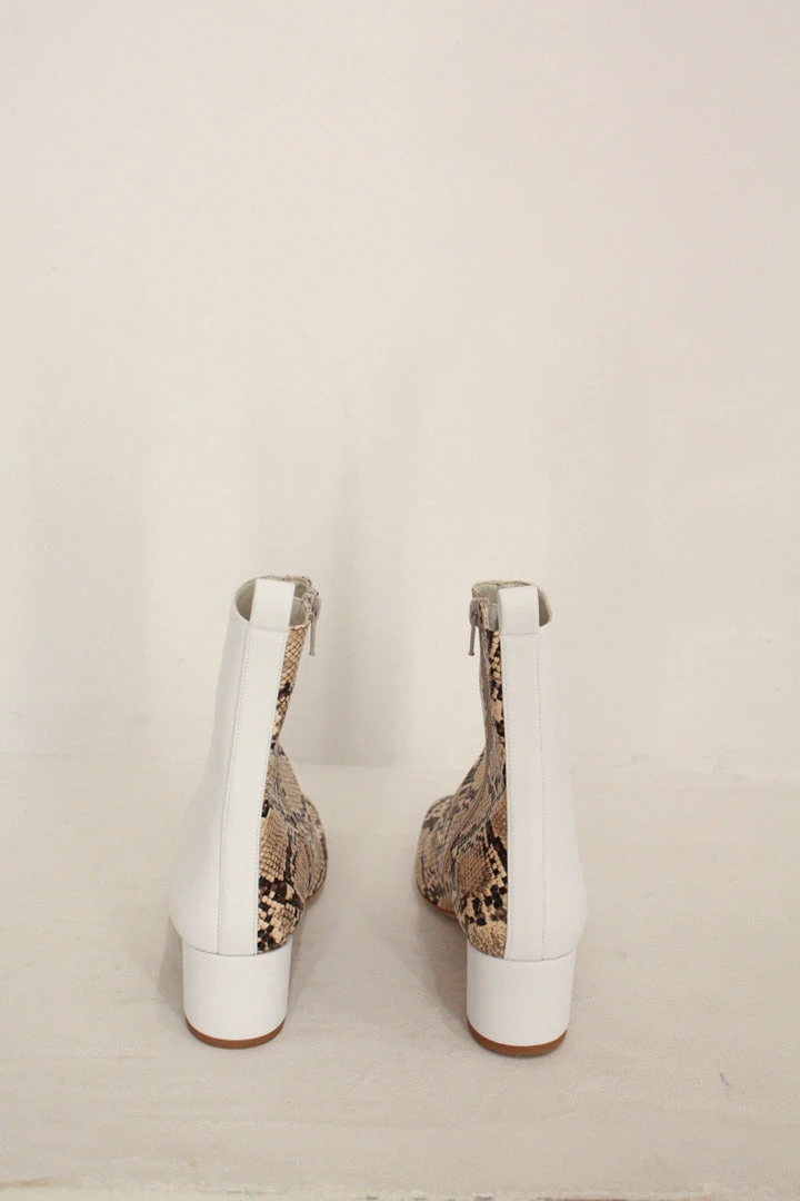 Nomia Shoes Teo Boot White/Beige Snake 6 Nomia Shoes Teo Boot White/Beige Snake
