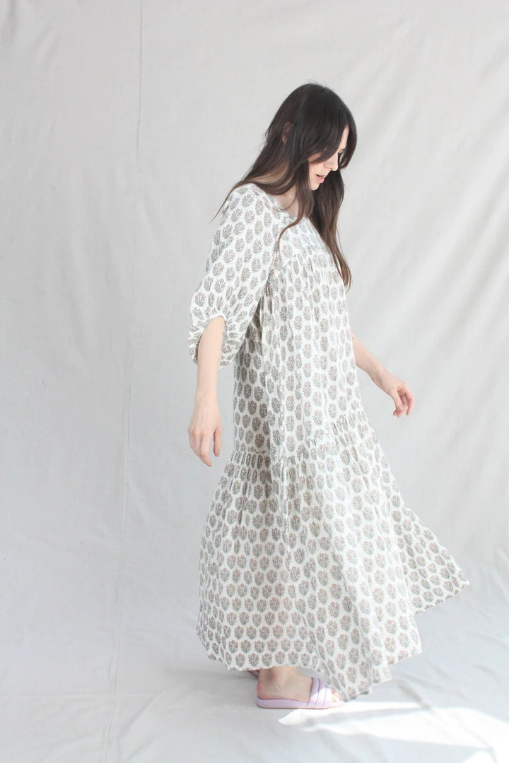 Anaak Jamila Blockprint Maxi Dress Dogwood 4 Anaak Jamila Blockprint Maxi Dress Dogwood