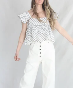 Anaak Shirts And Blouses Cassi Babydoll Natural Calico