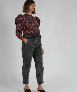 Ulla Johnson Shirts And Blouses Willa Top Midnight Floral