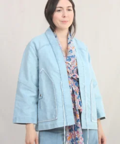 Caron Callahan Orla Jacket Sun Bleached Indigo